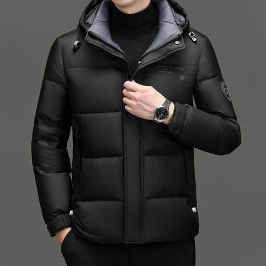 【精选】罗蒙2024新款男士商务休闲防寒保暖90鸭绒羽绒服  帽子可拆卸 商品图2