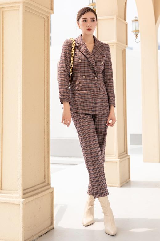 ESTELLICA 英伦风格纹西装九分裤套装 14369 商品图5