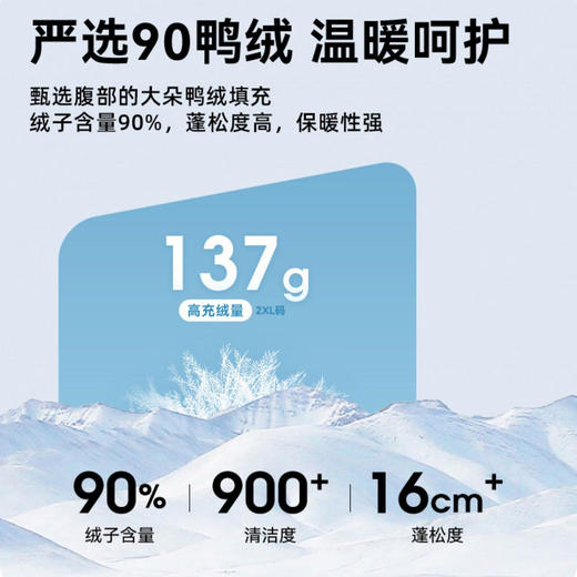 雪中飞绒绒暖衣羽绒服 潮流百搭 保暖显瘦 5色可选 YR-006 商品图13