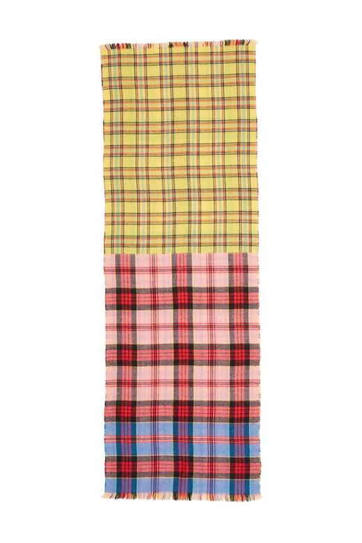 OCTAVIA 拼色格纹流苏围巾 5831 商品图2