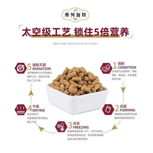 弗列加特主食冻干猫粮15g全价冻干生骨肉鸡肉高营养迷你罐/罐 商品图3
