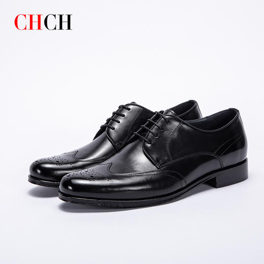 CHCH平衡鞋系带牛皮革正装商务男鞋CM2A1051 商品图0