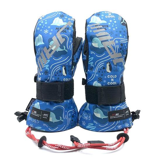 【断码三折】JR/嘉锐森J灵动系列内护掌防护连指滑雪手套卡通白色儿童款  JM-22K1309 商品图1