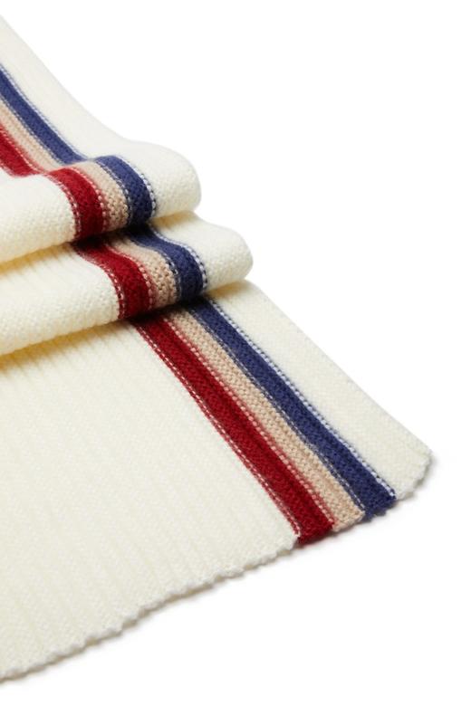 SUMMER & SAGE 条纹饰白色针织围巾 5823 商品图3
