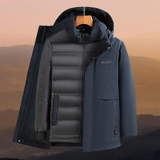 【连帽可拆卸】罗蒙秋冬季男装时尚百搭男士羽绒服保暖舒适羽绒服男休闲男士外套 商品图4