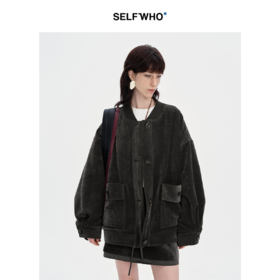 SELFWHO白鸭绒经典棒球服羽绒服女2024秋冬保暖防风工装夹克外套