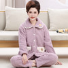 秋冬【中老年人珊瑚绒睡衣】妈妈装 冬天家居服 奶奶开衫法兰绒两件套装 商品缩略图10