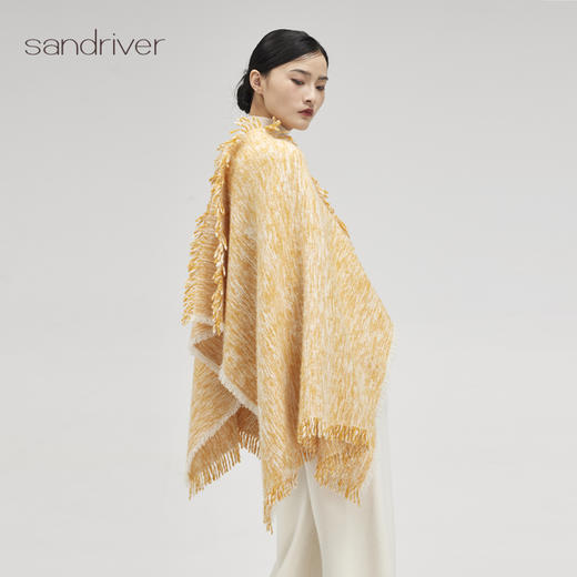 羊绒手工氆氇V领女斗篷SJF96W305N 商品图6