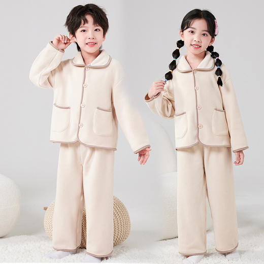 【YW】无忧购中大童居家舒适保暖双面奥粒绒儿童家居服（截单后7天发货)25年清仓捡漏 商品图5