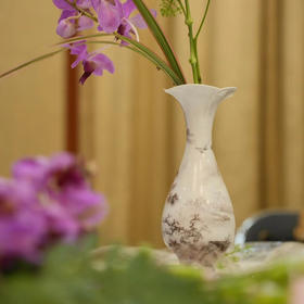 雅加达茶叙｜艺林堂粉墨彩携琴探梅图花瓶、分酒器