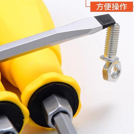 螺丝刀 可敲击穿心螺丝刀工业级通芯加力 十字穿心一字起子改锥五金工具超硬带磁性多规格 1支 商品图3