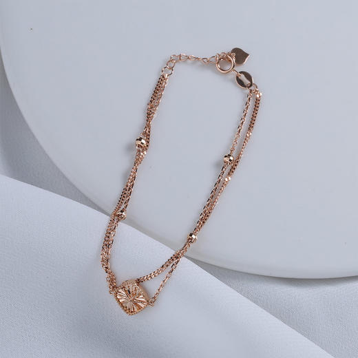 【宏艺珠宝】花笺墨染·18K金手链 商品图1