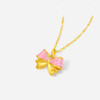 周六福黄金蝴蝶结吊坠女款5d硬金珐琅果冻挂坠定价多巴胺在逃公主 商品缩略图1