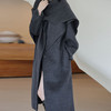 【顺丰包邮】12144洛诗琳高奢设计感时尚围巾骆驼绒毛呢大衣247528 商品缩略图1