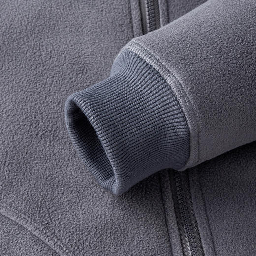 罗蒙秋冬装时尚立领男士摇粒绒夹克外套纯色简约保暖舒适休闲百搭男外套 商品图8