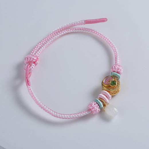 【宏艺珠宝】琼枝缀珮黄金贝母和田玉·足金手串 商品图1