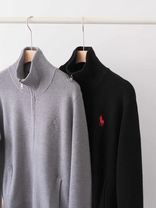 ​RL胸前经典战马logo刺绣针织毛衣拉链开衫 商品图5