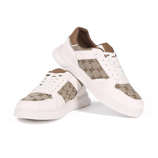 柒牌男士低帮休闲鞋2025春夏新款厚底男鞋时尚百搭男款平底板鞋子	128X70160 商品图1