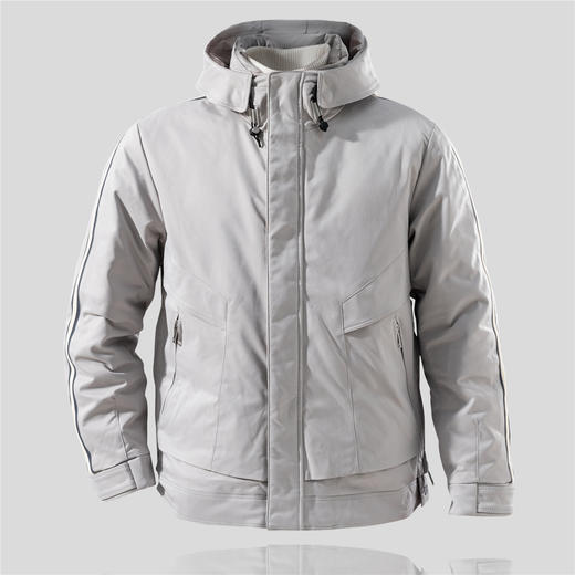 罗蒙秋冬季男装羽绒服男士休闲百搭厚实保暖连帽款羽绒服外套 商品图5