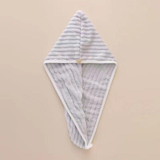 【解放双手！ 不易掉毛】新款波浪纹干发帽毛巾加厚柔软强力吸水珊瑚绒可爱速干网红包头巾。ry 商品图7