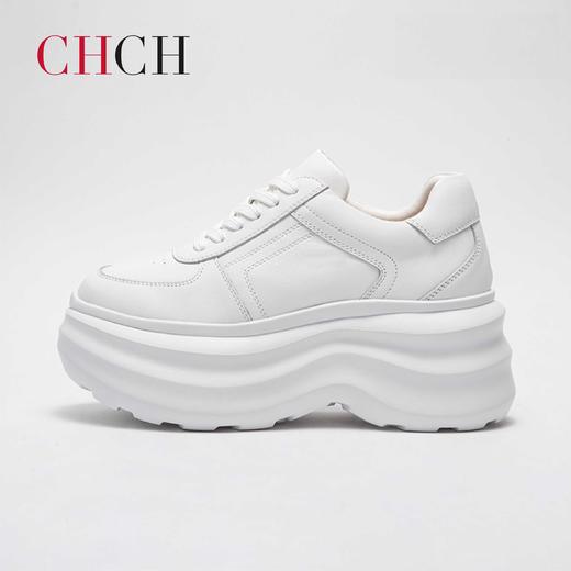 CHCH厚底内增高2024秋冬新品牛皮休闲老爹鞋CO2B5211 商品图4