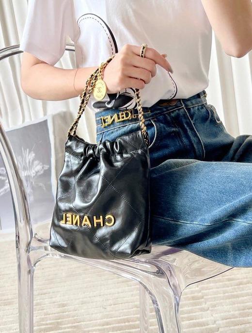 香奈儿-23s春夏系列Antibazp皮mini22Bag黑金（HH） 商品图3