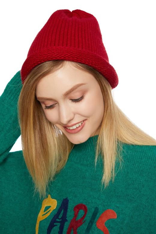 OCTAVIA 红色卷边针织帽 5304 商品图0