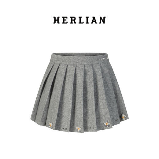 HL2DAWSK2382 绣花装饰百褶裙 商品图0