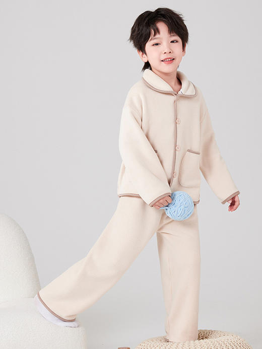 【YW】无忧购中大童居家舒适保暖双面奥粒绒儿童家居服（截单后7天发货)25年清仓捡漏 商品图3