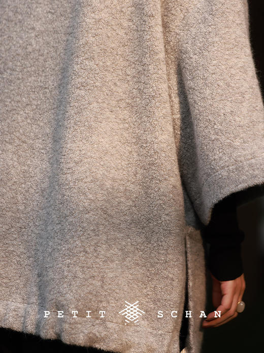 PETIT SCHAN小闪 CLO#634 Watchman 守望者 羊羔毛圆领格纹套头外套 商品图3