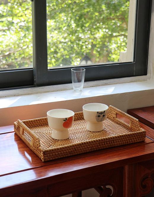 【S/M】娜家自然真藤手工编织收纳盘 商品图2