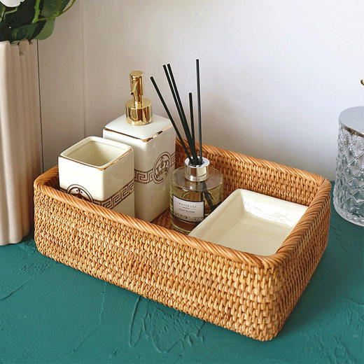 【S/M/L可选】娜家天然手工藤编收纳筐中型 商品图1