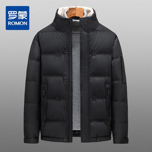 罗蒙秋冬男装商务休闲男士羽绒服舒适外套男百搭男士羽绒服简约立领男士外套 商品图4