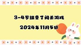 2024.11.5 3-4岁组亲子闯关游戏
