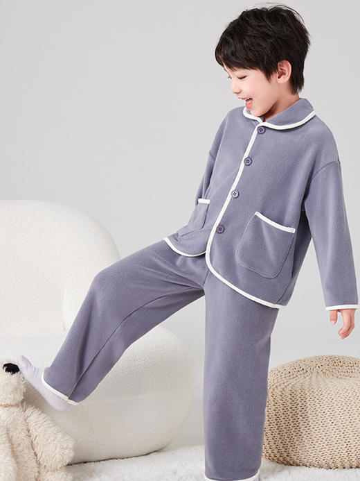 【YW】无忧购中大童居家舒适保暖双面奥粒绒儿童家居服（截单后7天发货)25年清仓捡漏 商品图1