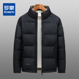罗蒙秋冬男装商务休闲立领羽绒服男舒适时尚男士外套保暖百搭男士羽绒服