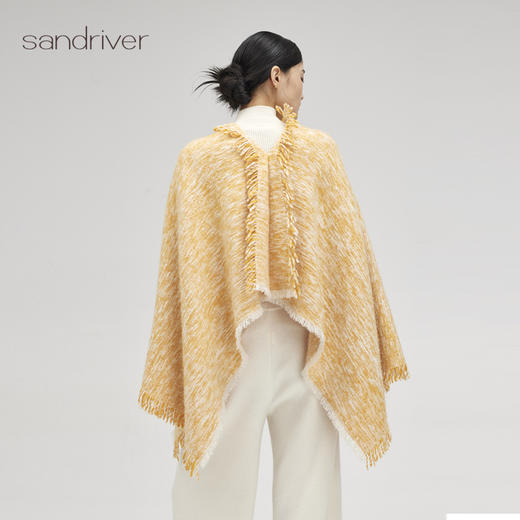 羊绒手工氆氇V领女斗篷SJF96W305N 商品图7