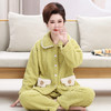 秋冬【中老年人珊瑚绒睡衣】妈妈装 冬天家居服 奶奶开衫法兰绒两件套装 商品缩略图5