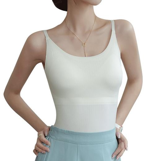 【舒适自带垫！防走光/不跑杯】一体式无钢圈吊带背心女，360°贴合人体曲线，自带胸垫，零束缚，舒适呵护。美背内衣，防走光，性感加分！ 商品图9