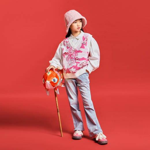 女童针织背心春季新款安奈儿童装EG512001 商品图3