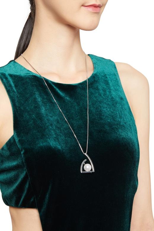 Pop Pinky 开口三角珍珠项链 5780 商品图0