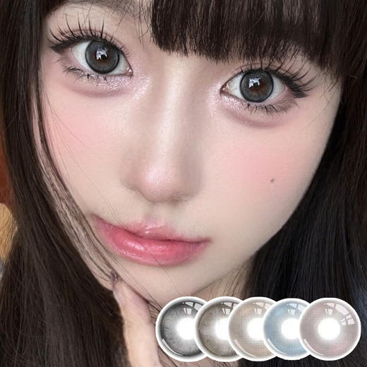 MIXMIXX  / 美瞳半年抛  /白桃气泡/零度气泡/苏打气泡/冰滴黑茶/荧光玛瑙 /  2片入  /  14.2mm  / 双倍明显扩瞳 商品图1