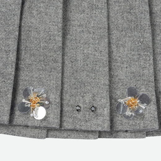 HL2DAWSK2382 绣花装饰百褶裙 商品图3