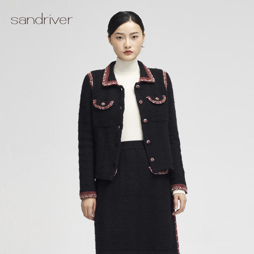 西藏羊绒小香风外套SJF96W230N 商品图0