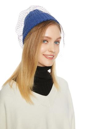 SUMMER & SAGE 网纱蓝色针织帽 5311