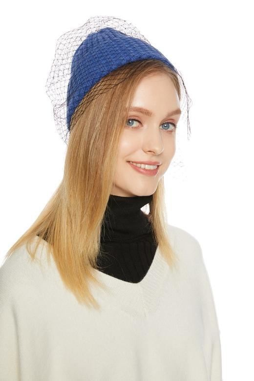 SUMMER & SAGE 网纱蓝色针织帽 5311 商品图0