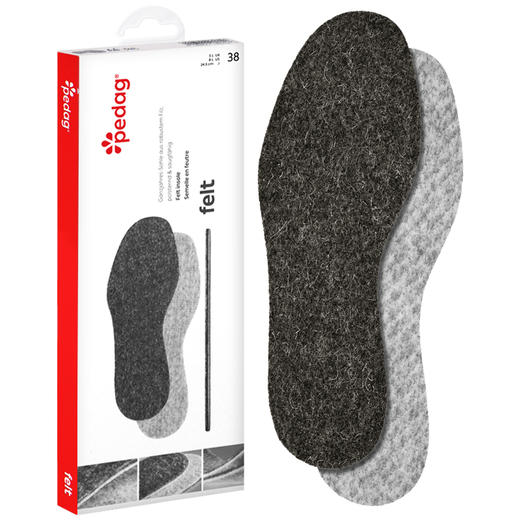 德国进口pedag碧丽达细灰色羊毛绒保暖鞋垫149 商品图8