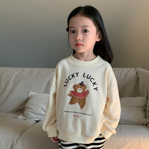 【韩版卡通设计可爱又时尚，柔软棉质面料，穿着舒适保暖】儿童洋气卡通长袖卫衣 春秋装新款 男女童棉韩版套头 外套上衣潮款-QQ 商品图2