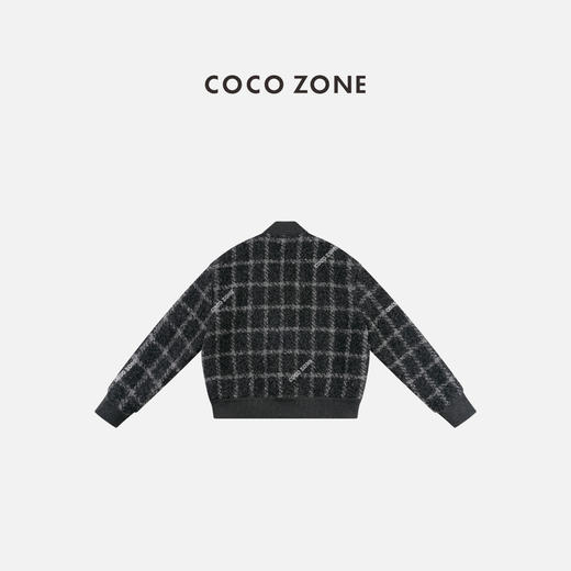 COCO ZONE 时尚设计感格子立领外套气质长袖上衣CC1C2334 商品图1