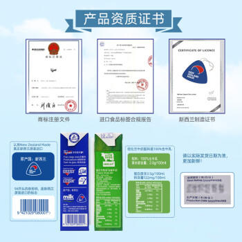 纽仕兰新西兰草饲全脂纯牛奶100%生牛乳250ml*24盒 商品图5